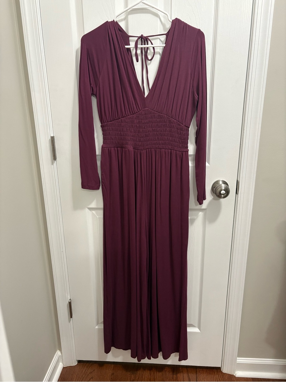 Old Navy Deep Plum Long Sleeve Maxi Dress
